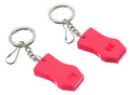 2-Piece Plastic Raptor Whistle with Key Chain & Zipper Ring