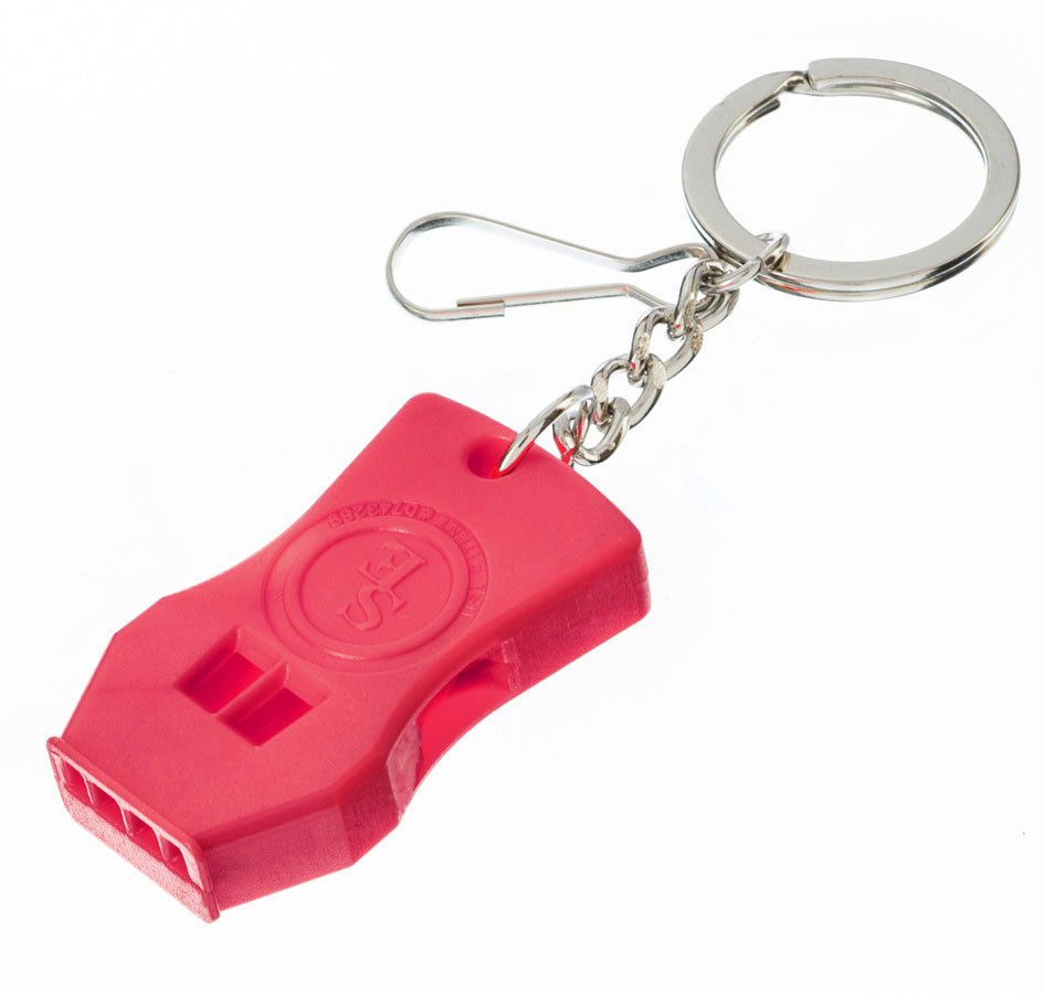 2-Piece Plastic Raptor Whistle with Key Chain & Zipper Ring